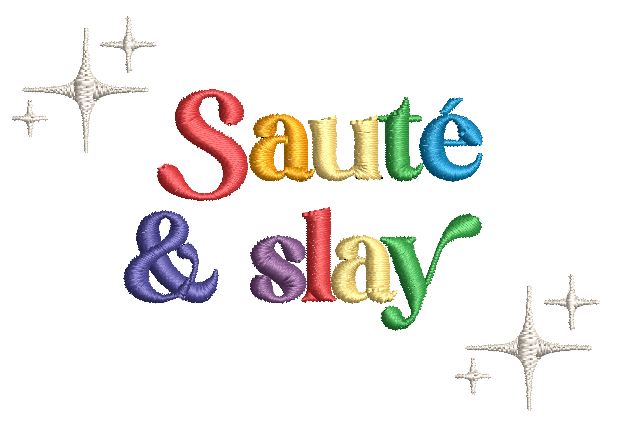 Keukenschort "sauté & slay"