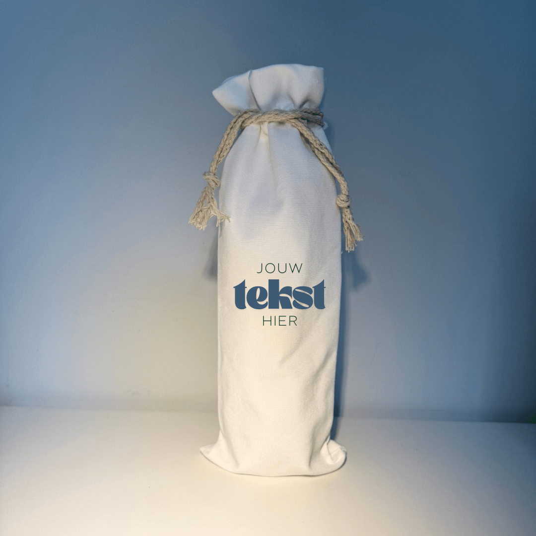 Gepersonaliseerde canvas tas voor wijnfles - Studio Odelot