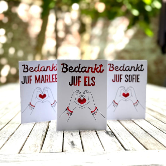 Gepersonaliseerde wenskaart 'bedankt juf' - Studio Odelot