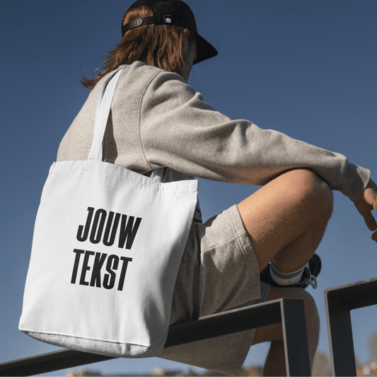 Zware kwaliteit tote bag, gepersonaliseerd met jouw tekst - Studio Odelot
