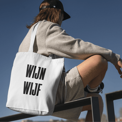 Zware kwaliteit tote bag 'Wijn Wijf' - Studio Odelot